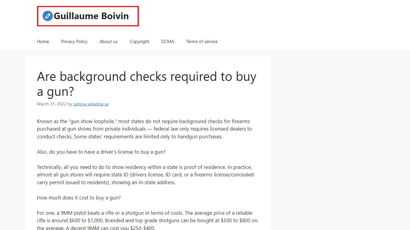 Are background checks required to buy a gun? - Guillaume Boivin